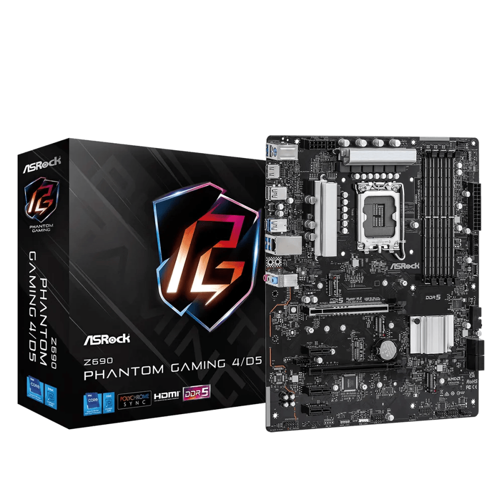 ASRock Z690 Phantom Gaming 4/D5 Intel 600 Series ATX Motherboard | 90 - MXBI60 - A0UAYZ | - Vektra Computers LLC ASRock Z690 Phantom Gaming 4/D5 Intel 600 Series ATX Motherboard | 90 - MXBI60 - A0UAYZ | - Vektra Computers LLC